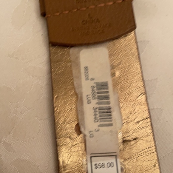 Michael Kors brown belt w/gold “peg” designs (OLCC) (BELT only) - Picture 8 of 11